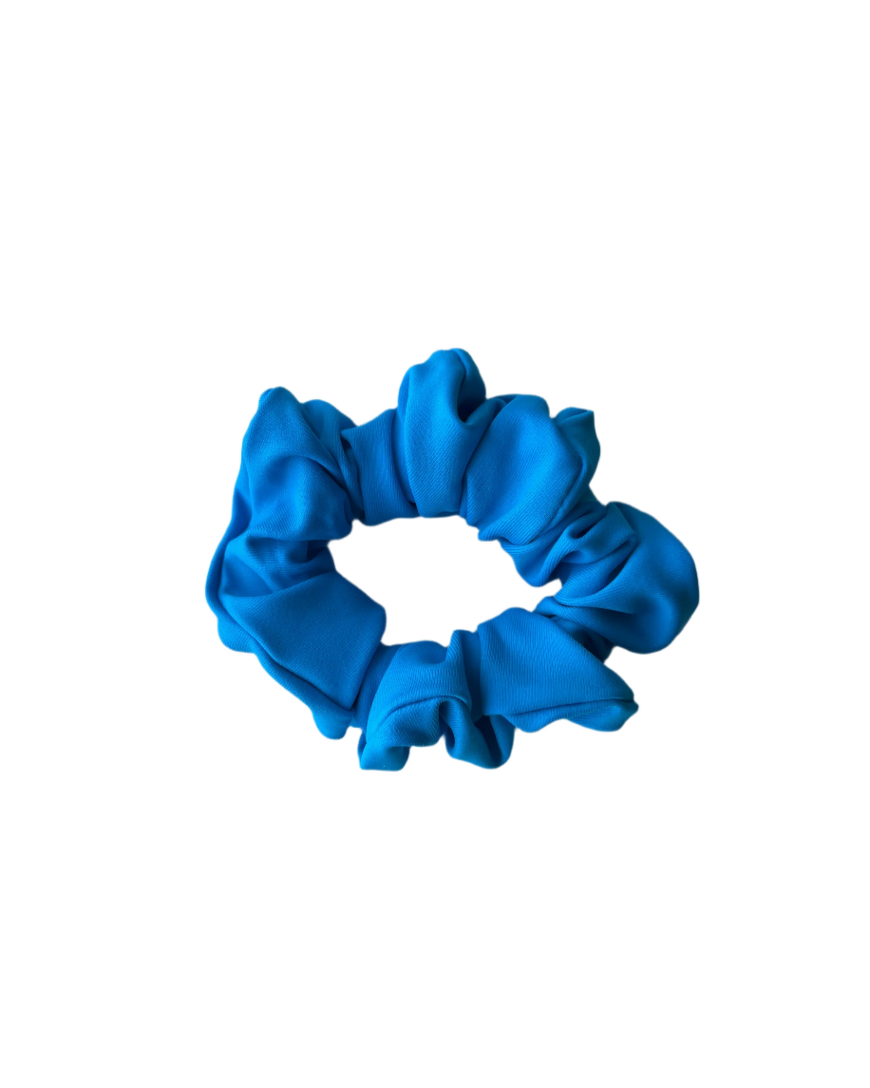 ESAMY Scrunchie Matching Swimwear in Azul - Light Blue Flat Lay without Bow